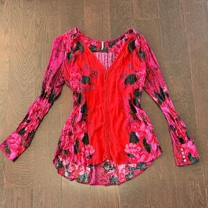 Free People Floral Blouse